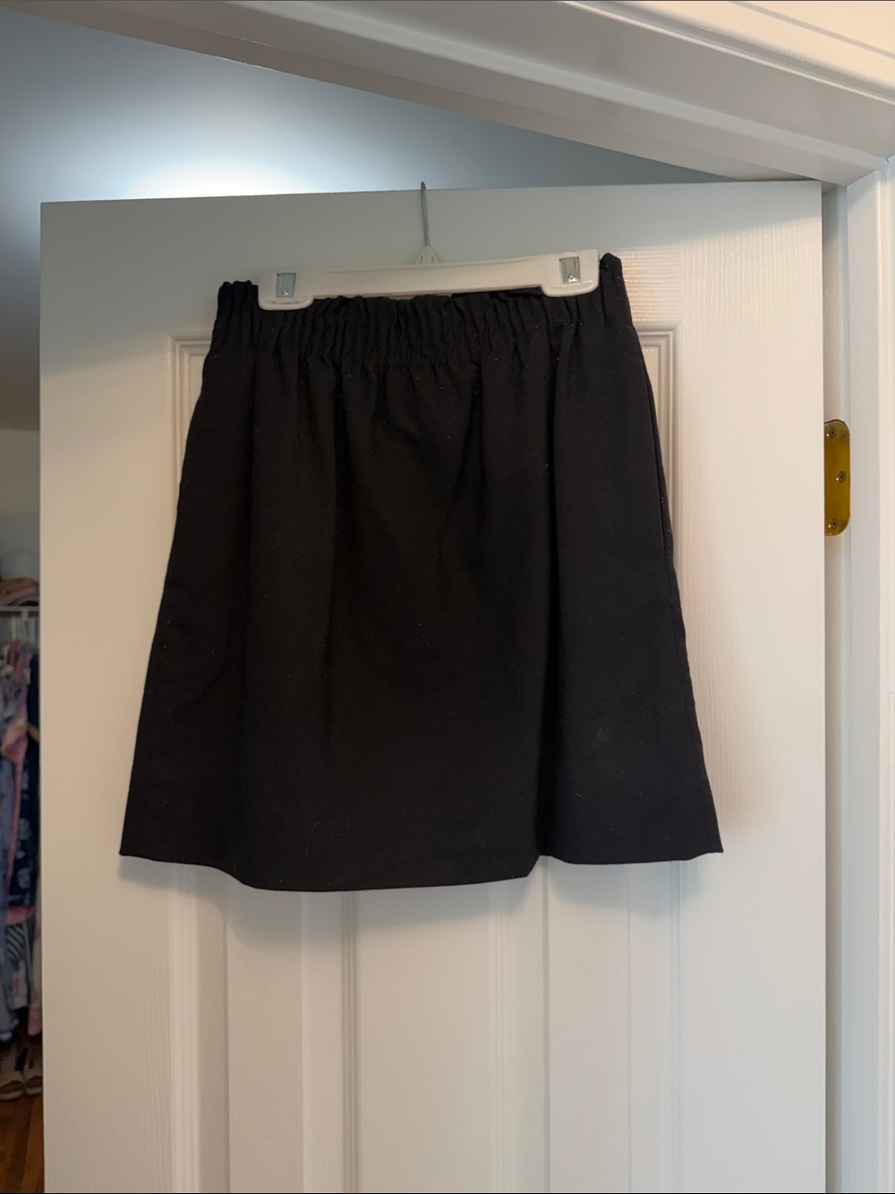 J. Crew Black Elastic-Waist Mini Skirt